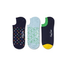 Happy Socks Tagessocke No Show Sneaker Dot Socks blau - 3 Paar